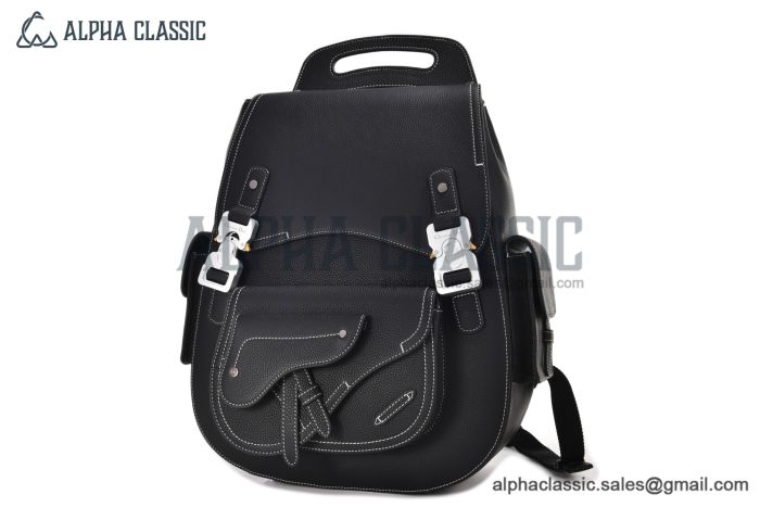 Dior Gallop Backpack Black Grained Calfskin