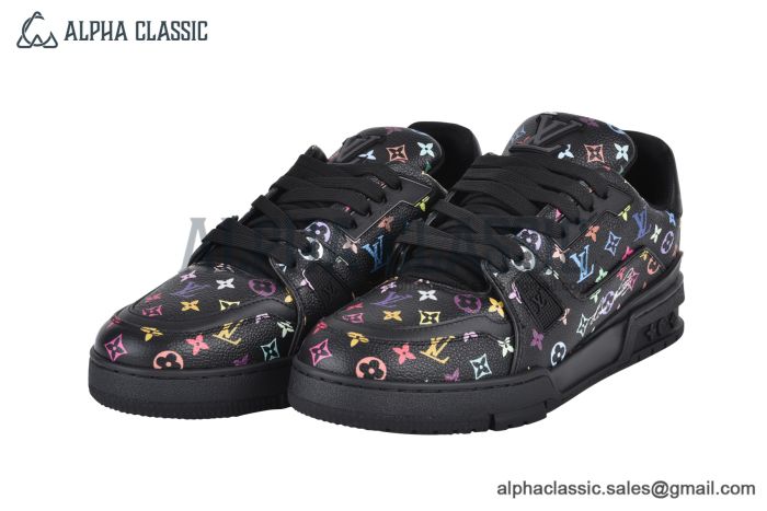 LV x TM Trainer Sneaker Monogram Grained Leather Black 1AGZE3