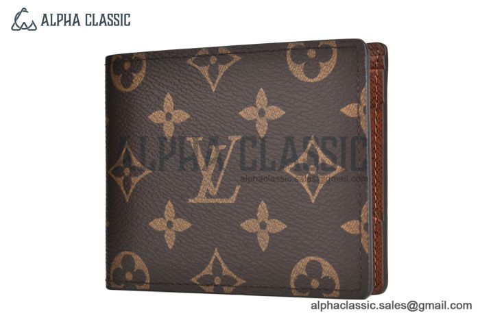 LV Slender Wallet Brown Monogram Eclipse Canvas M64002