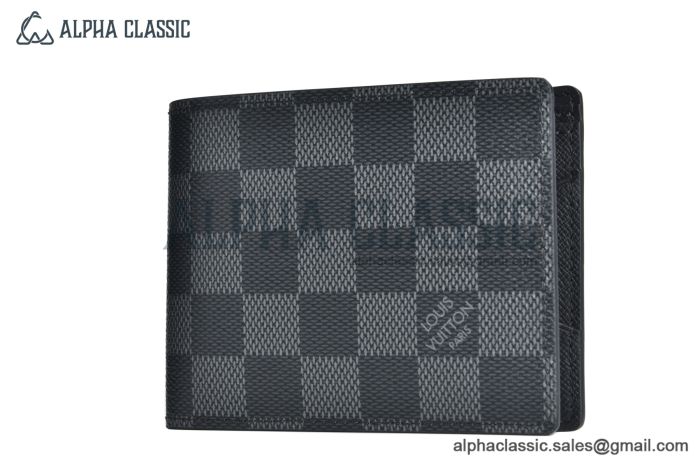 LV Slender Wallet Gray Damier Graphite Canvas N64002