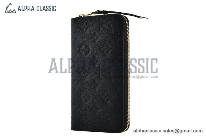 LV Zippy Wallet Black Monogram Empreinte Leather M61864