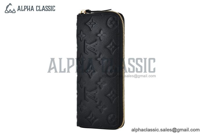 LV Clemence Wallet Black Monogram Empreinte Leather M60171