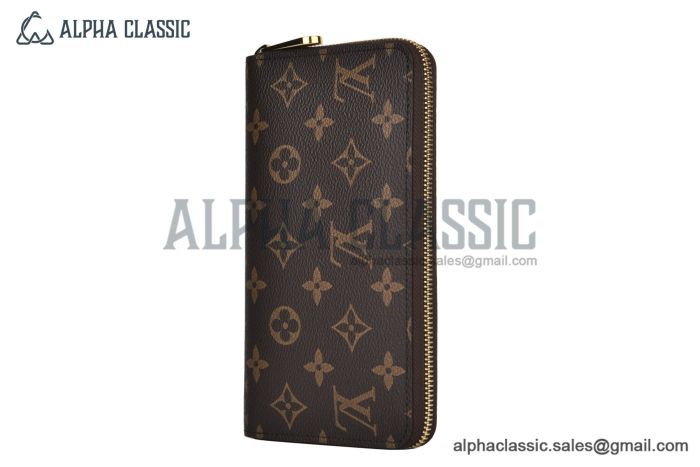 LV Zippy Wallet Brown/Red Monogram Canvas M41896