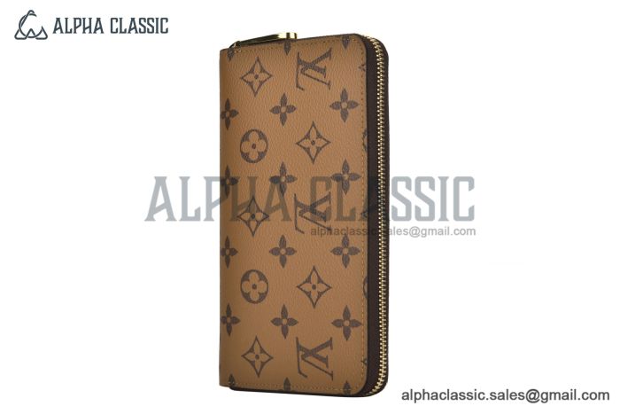 LV Zippy Wallet Light Brown Monogram Reverse Canvas M82444