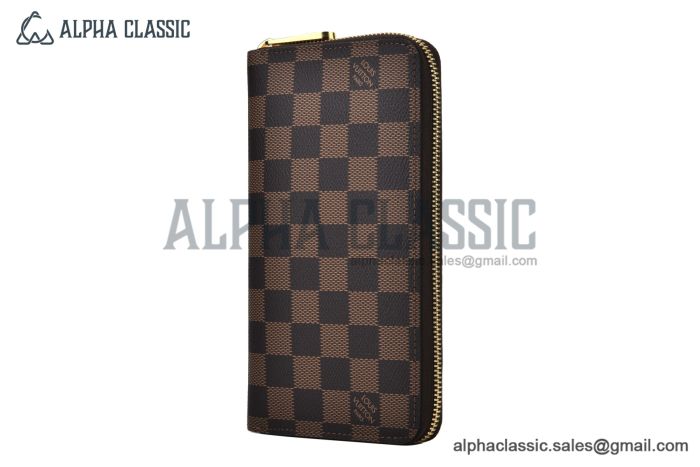LV Zippy Wallet Brown Damier Ebene Canvas N41661