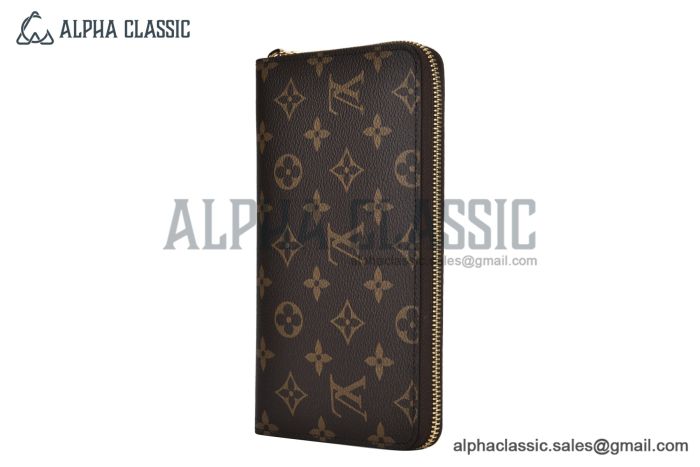 LV Zippy Organizer Wallet Brown Monogram Canvas M62581