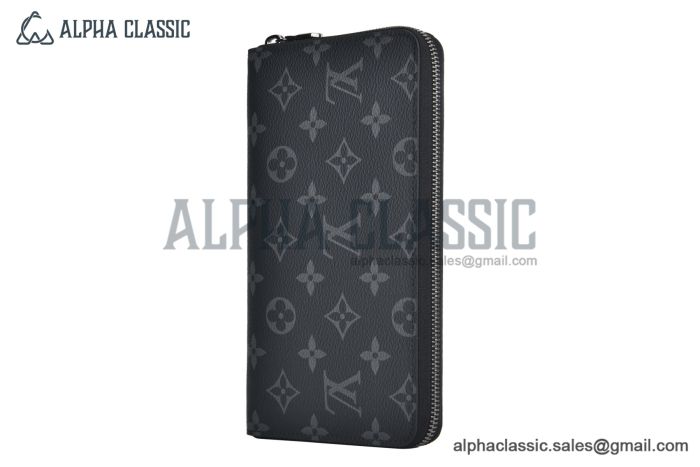 LV Zippy Organizer Wallet Black Monogram Eclipse Canvas M82081