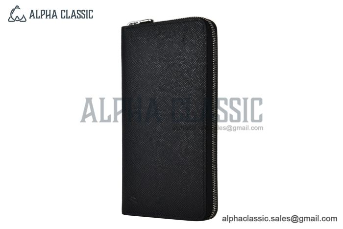 LV Zippy Organizer Wallet Black Taiga Leather M30056