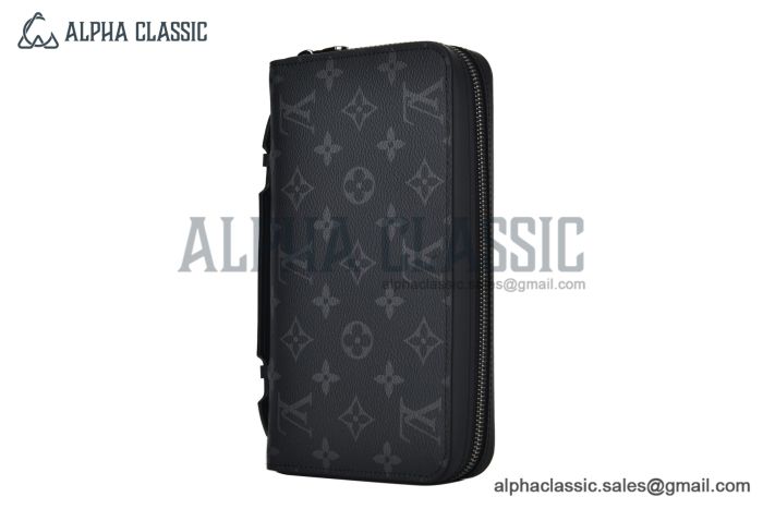 LV Zippy XL Wallet Black Monogram Eclipse Canvas M61698