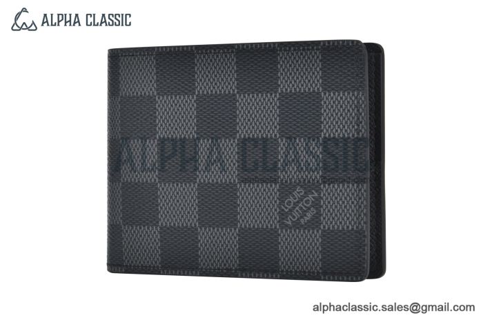 LV Slender Wallet Black Damier Graphite Canvas N63261