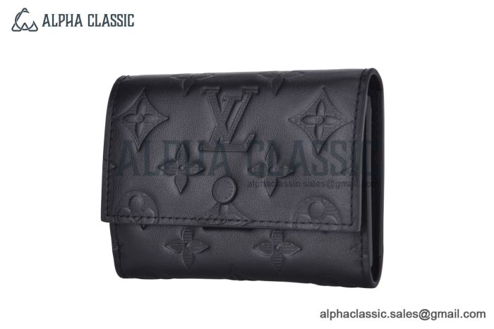 LV Victor Wallet Black Monogram Shadow Leather M12635-2