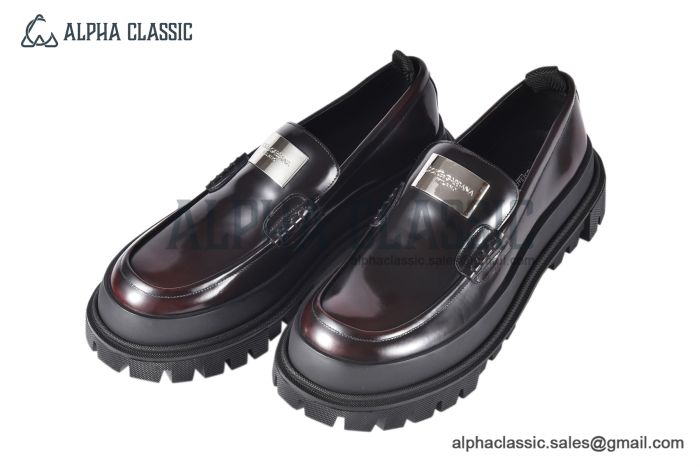 Dolce & Gabbana Hi-trekking Brushed Brown/Black Calfskin Loafers  