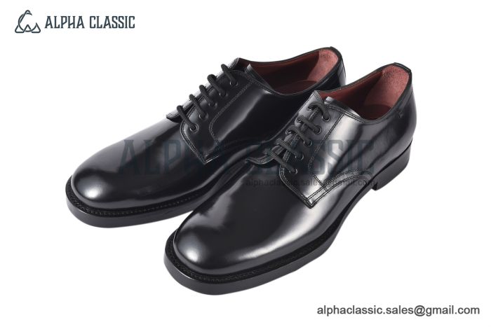 Dolce & Gabbana Altavilla Polished Black Calfskin Derby shoes