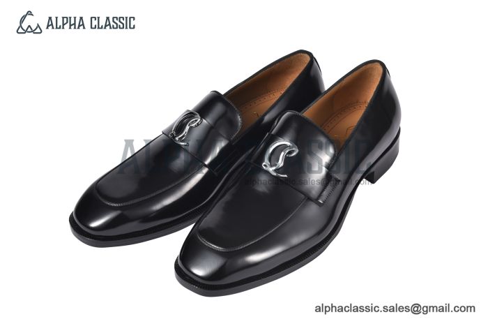 Christian Louboutin Varsimoc Brushed Black Calf Leather Loafers