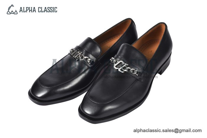 Christian Louboutin EquiswingBrushed Matte Black Calf Leather Loafers