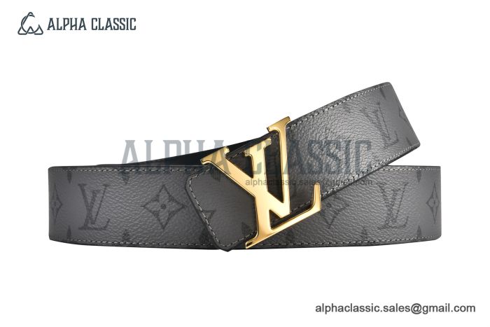 LV Initiales 40mm Reversible Belt Monogram Canvas and Calf Leather with Yellow Gold LV Initials Buckle