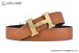 HERMES H Guillochee Belt YG Buckle & Noir / Orange Reversible Epsom Leather Belt