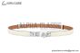 HERMES Lady Rivale Jean 18 Buckle & White Epsom Leather Belt