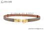 HERMES Lady Rivale Jean 18 YG Buckle & Craie Epsom Leather Belt