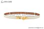 HERMES Lady Rivale Jean 18 YG Buckle & White Epsom Leather Belt