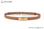 HERMES Lady Kelly 18 YG Buckle & Orange Epsom Leather Belt