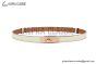 HERMES Lady Kelly 18 RG Buckle & White Epsom Leather Belt