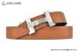 HERMES Constance Belt Buckle & Noir / Orange Reversible Epsom Leather Belt