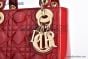 Dior Mini Lady Dior Bag Cherry Red Cannage Lambskin