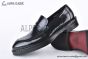 Prada Black Brushed Leather Loafer