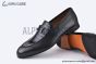 Hermes Paris Black Calf & Croco Patern Leather Loafer