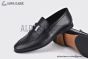 Hermes Paris Black Goat Leather Loafer with Tassel