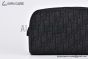 Dior Toiletry Bag Black Oblique Jacquard with Black Grained Calfskin