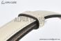 HERMES Lady Rivale Jean 18 YG Buckle & White Epsom Leather Belt