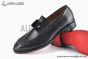 Christian Louboutin Chambelimoc Black Waxed Leather Loafers