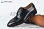 Ferragamo Smooth Black Leather Derby