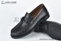 Ferragamo Gancini Black Grained Leather Loafer
