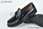 Ferragamo Gancini Black Patent Leather Loafer
