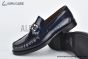 Ferragamo Gancini Blue Patent Leather Loafer