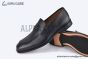 Ferragamo Moccasin with Gancini Ornament Black Stripe Paterned Leather Loafer