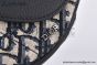 Dior Mini Saddle Bag Beige & Black Oblique Jacquard with Black Grained Calfskin
