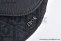 Dior Mini Saddle Bag Black Oblique Jacquard with Black Grained Calfskin