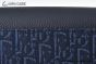 Dior Mini Saddle Messenger Bag with Flap Blue Oblique Jacquard with Blue Grained Calfskin