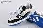 LV Trainer Sneaker Grained Leather Panda Blue 1ADF3A