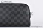 LV Dopp Kit Toilet Pouch Damier Graphite Canvas Black N40127