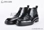 Prada Classic Boot Black Burnished Leather