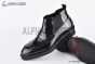 Prada Classic Boot Black Burnished Leather