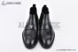 Prada Classic Boot with Logo Plate Black Grain Leather