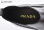 Prada Classic Boot with Logo Plate Black Grain Leather