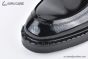 Prada Classic Boot with Logo Plate Black Burnished Leather