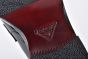 Prada Classic Boot with Logo Plate Black Burnished Leather
